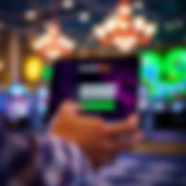 User logging into RocketPlay Casino platform on a digital device with visible login interface