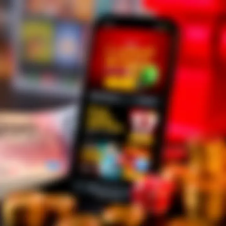 Conceptual graphic showing Australian currency and a mobile device displaying casino bonuses