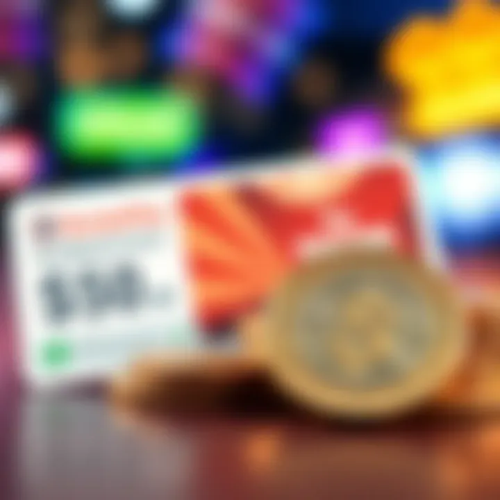 Conceptual image showing Australian dollar coins next to a digital coupon for RocketPlay Casino