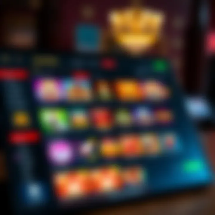 User interface of Casino RocketPlay showing diverse slot games and live casino options on a digital device