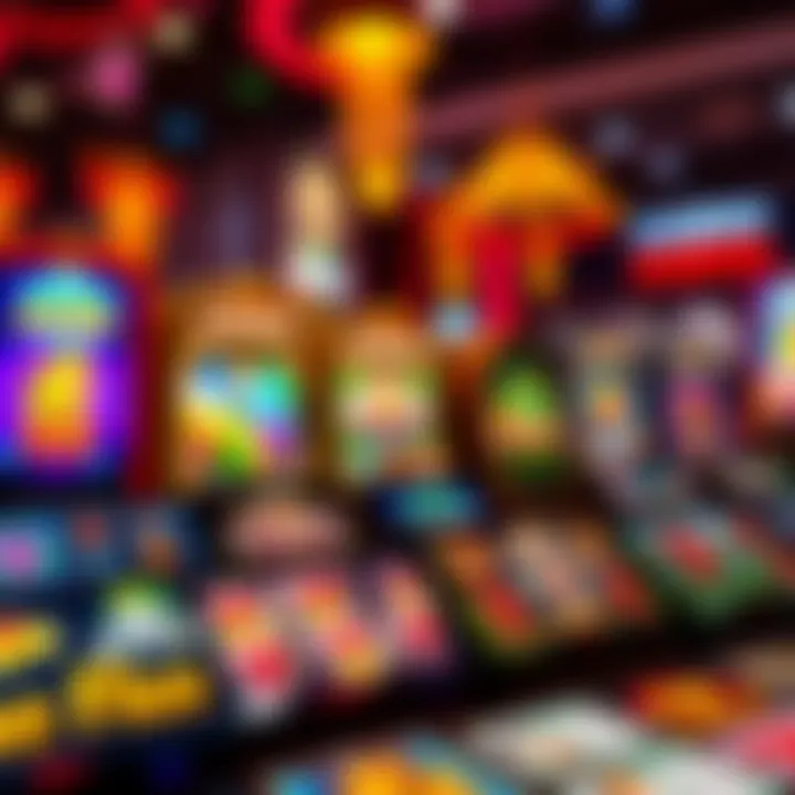 Colorful digital casino game icons representing various game types available at Australian online casinos