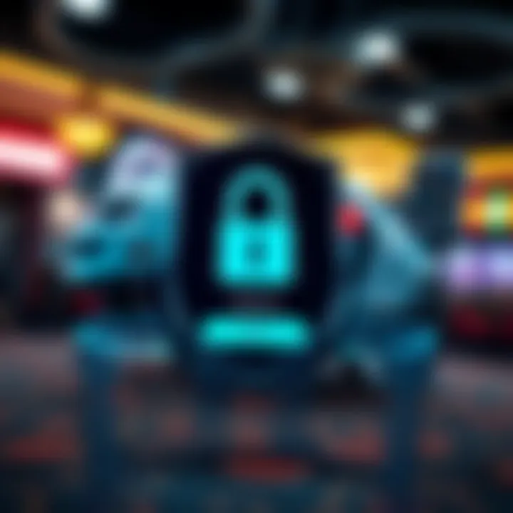 Illustration of secure login and safety features ensuring user protection