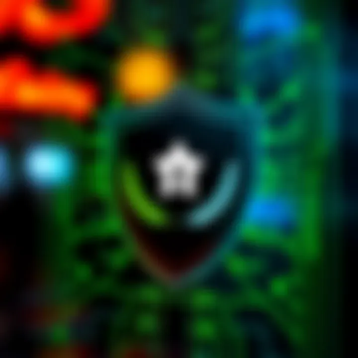 Illustration of a digital shield symbolizing security and trust in online gambling platforms