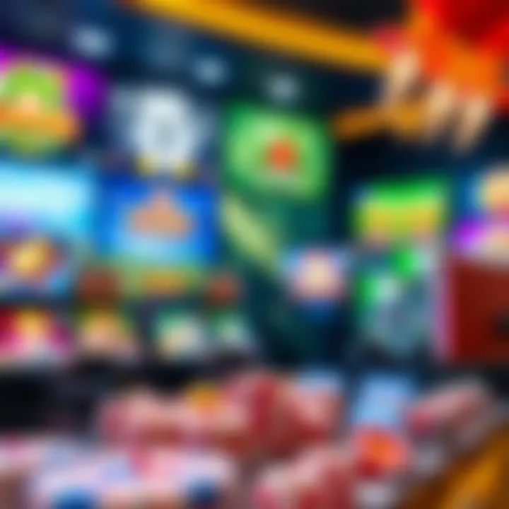 Diverse selection of casino games available on RocketPlay Spiele with vibrant graphics