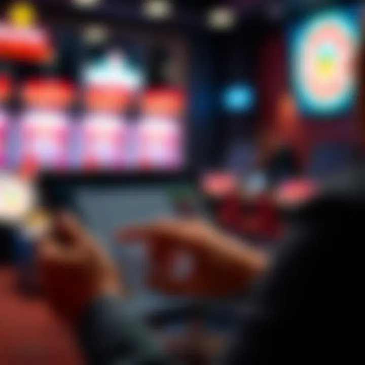 User navigating Rocketplay account settings on a tablet