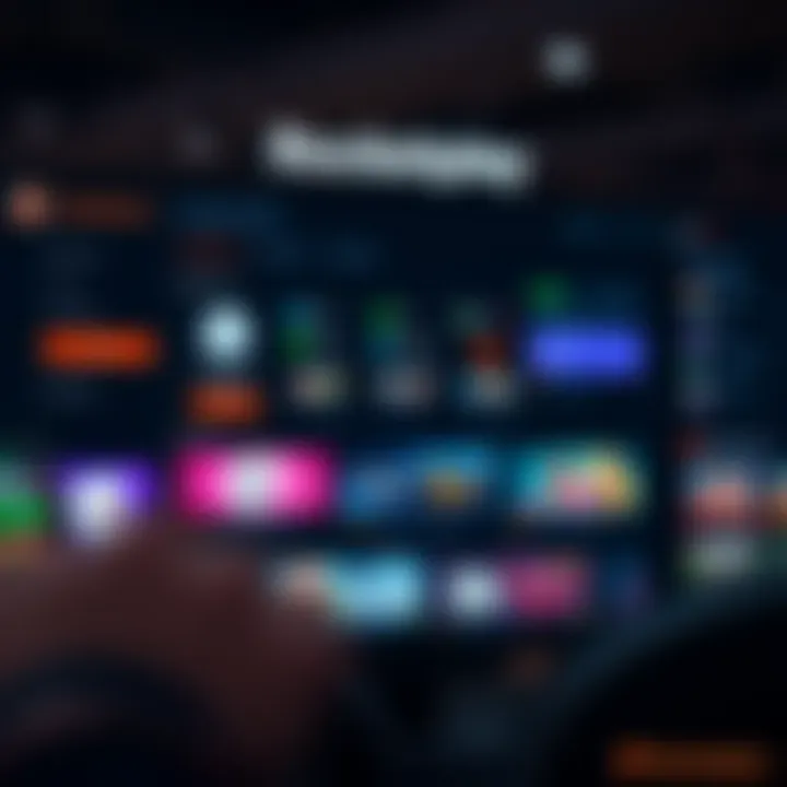 Dashboard display with various gaming options and security features after login