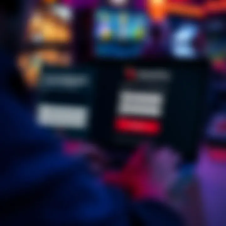 User filling out an online registration form on a laptop with RocketPlay logo visible