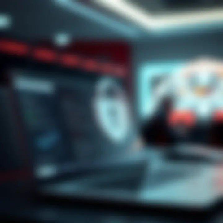 Graphic representing online safety and secure usage tips