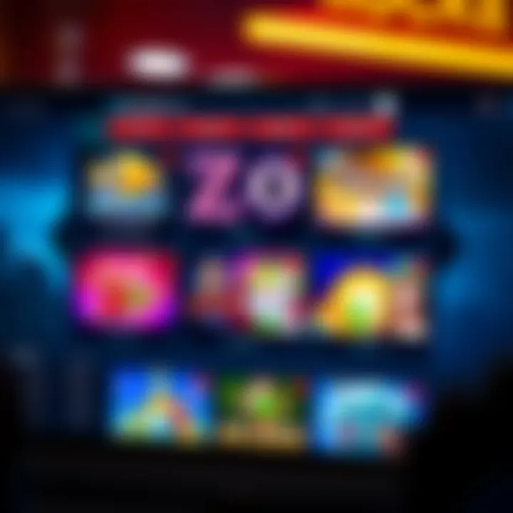 Online casino interface showing a variety of slot games tailored for Australian players