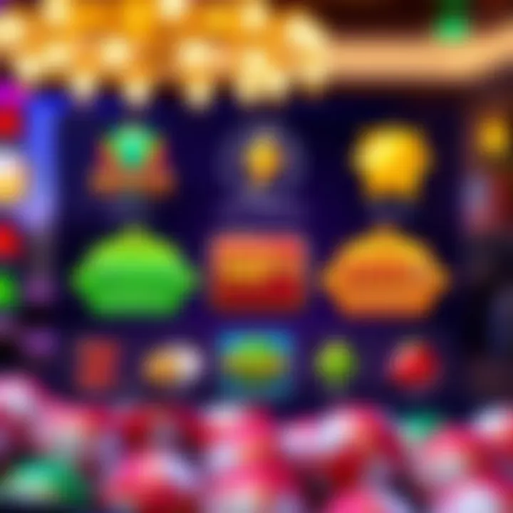 Colorful casino bonus icons representing different reward types at Rocket Play