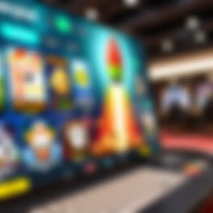 Online casino interface showing various game options and secure payment icons