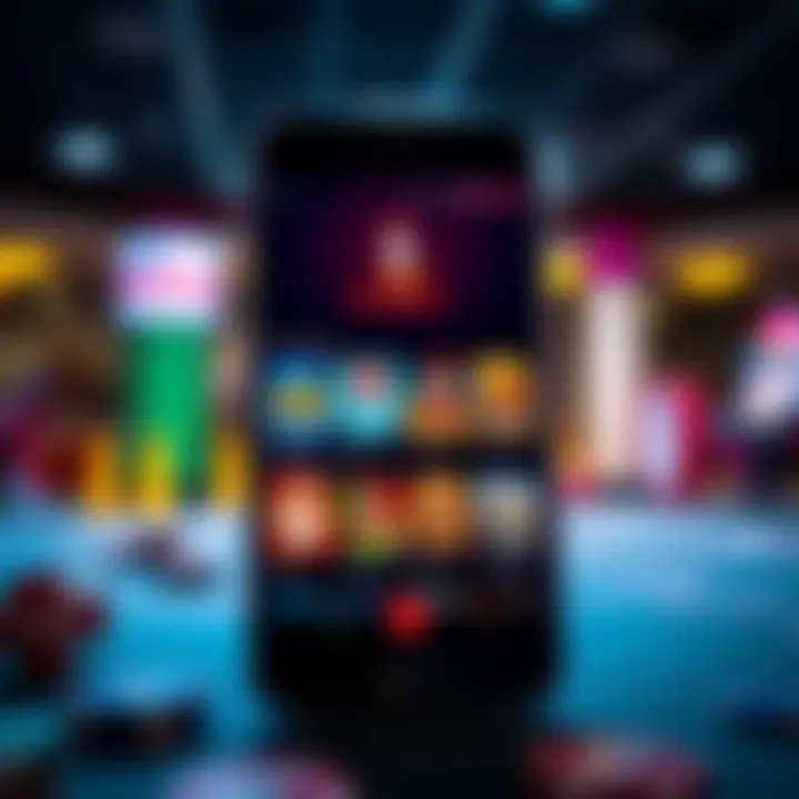 Mobile device showcasing Rocket Play Casino's user-friendly interface with vibrant game thumbnails