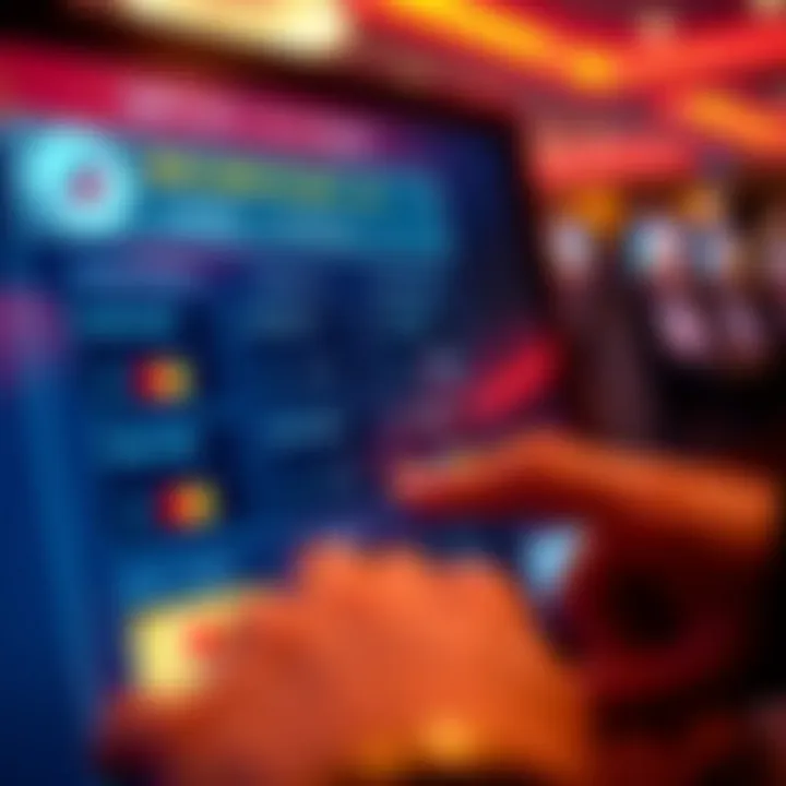 Secure online casino payment options including credit cards and e-wallets on a digital screen