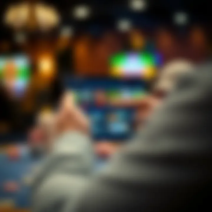 User navigating RocketPlay app interface on tablet