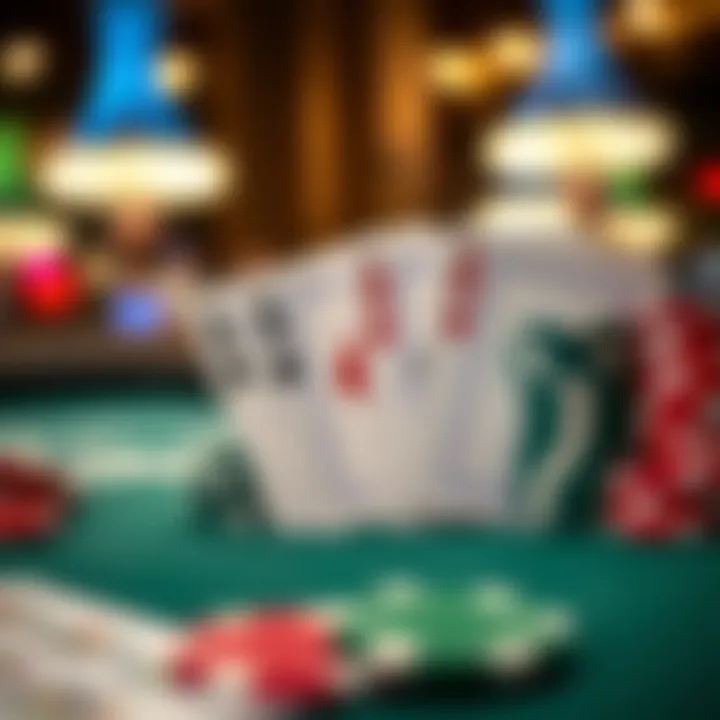 Close-up of blackjack cards and chips on a casino table illustrating fast and engaging gameplay