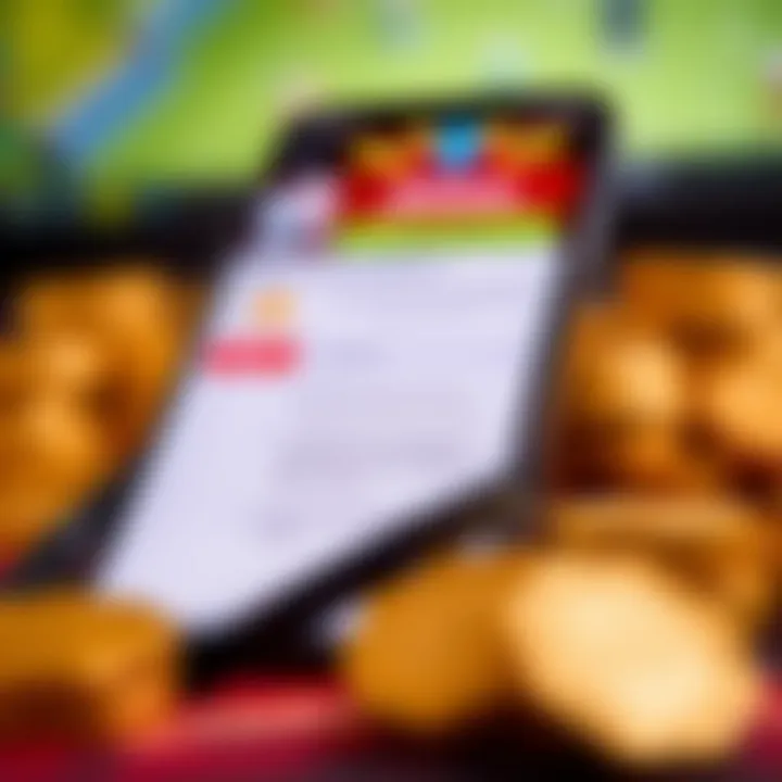Illustration of a smartphone screen showcasing a bonus claim button and terms and conditions checklist