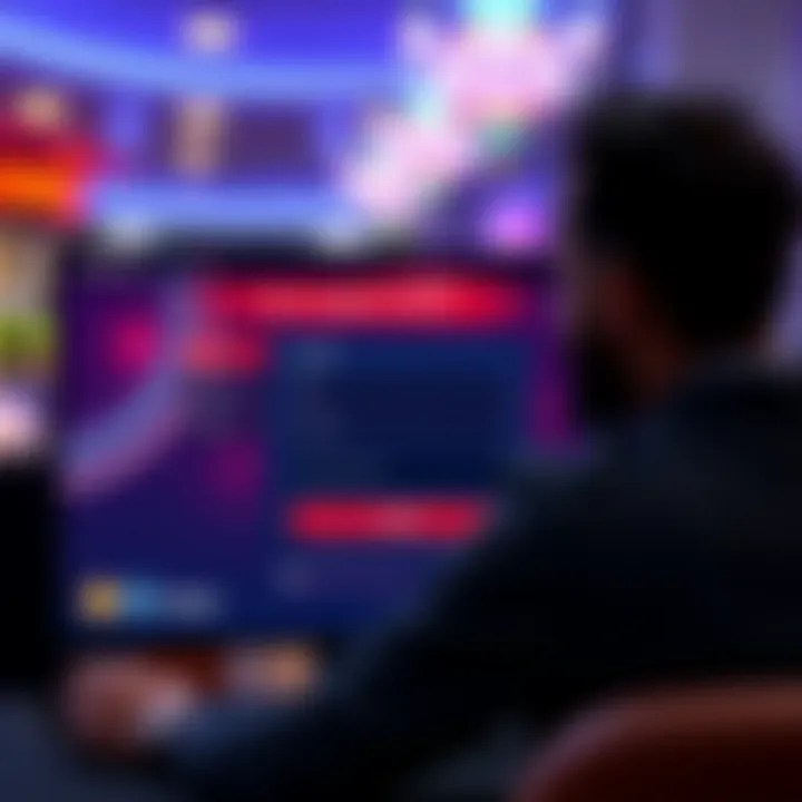 User creating an account on an online casino platform