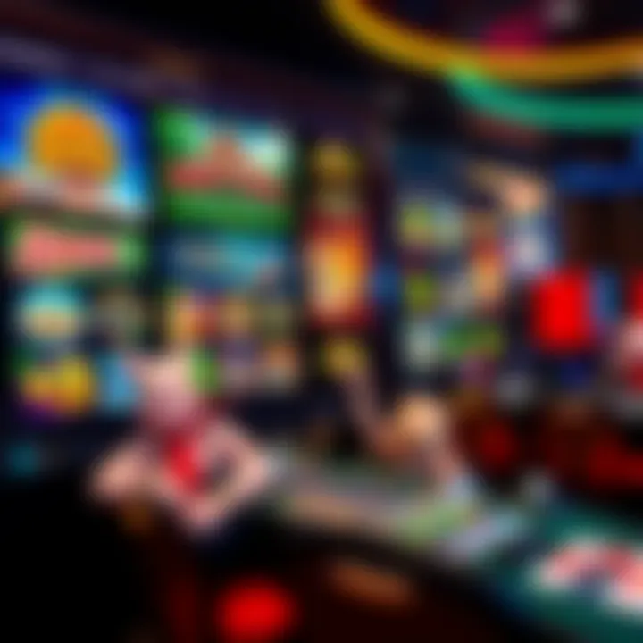 Assortment of casino games accessible with Australian payment methods on a digital interface