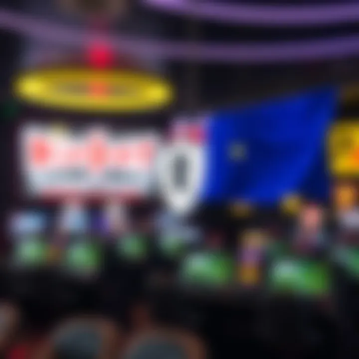 Secure online casino environment with Australian flag and digital shield symbol