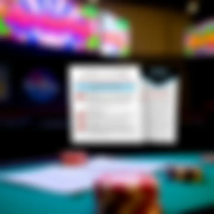 Graphic highlighting eligibility criteria and terms for casino bonuses with checkmarks and documents