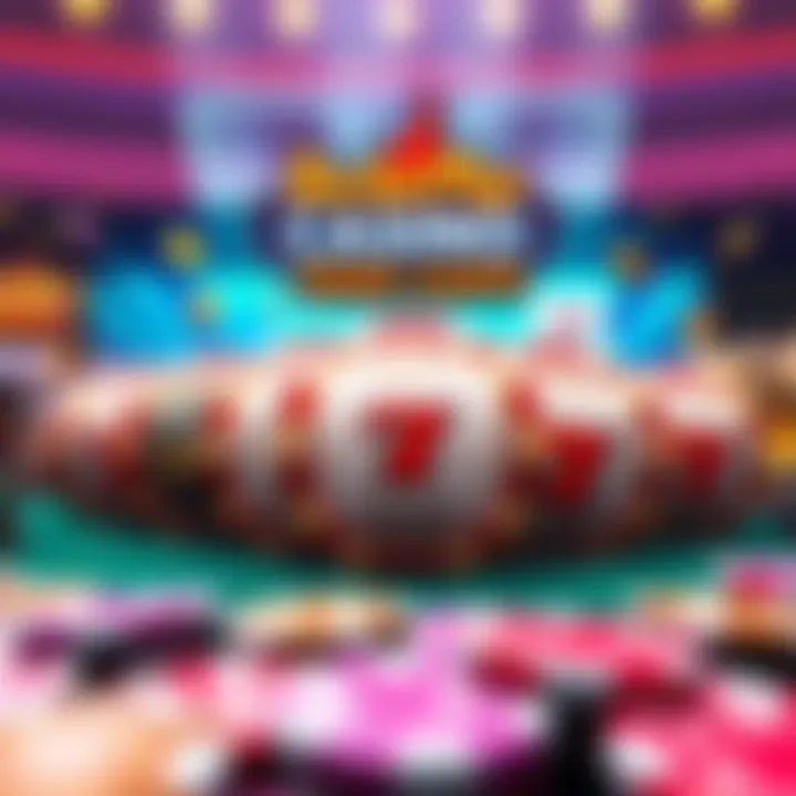 Illustration showing various RocketPlay Casino chips and slot reels representing free chip offers