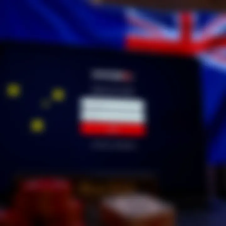 Secure login screen for Rocketplay Casino with Australian flag background