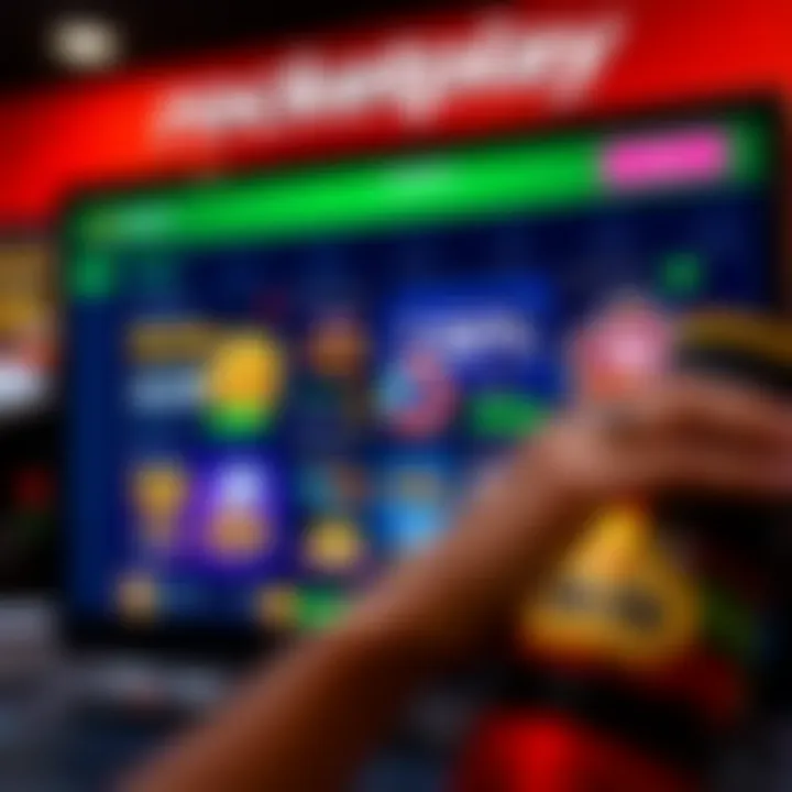 A vibrant screen showing various casino bonuses and promotional offers available for players