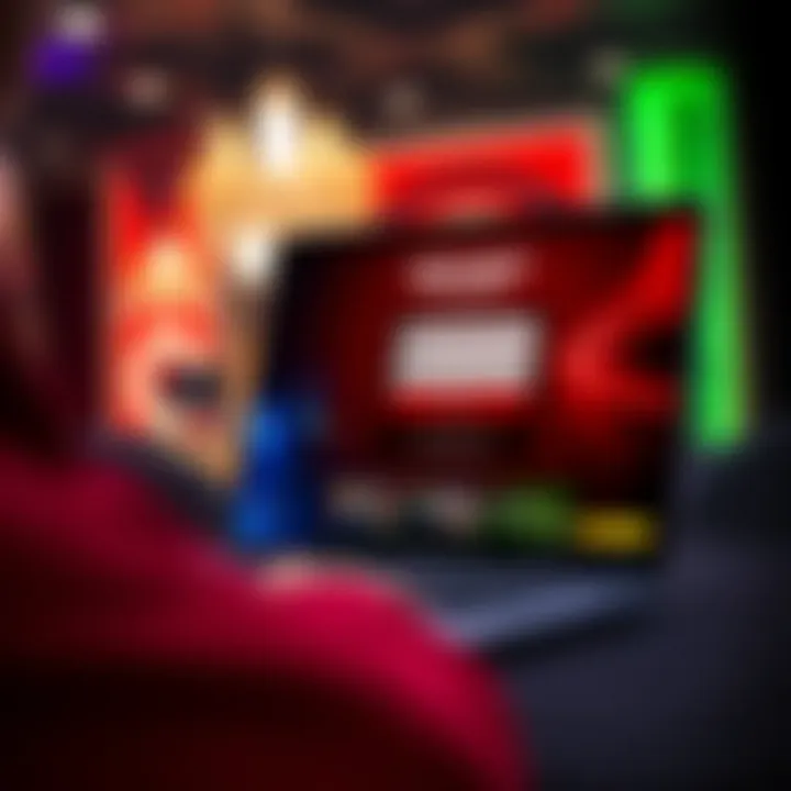 User interface displaying RocketPlay Casino registration form on a laptop screen