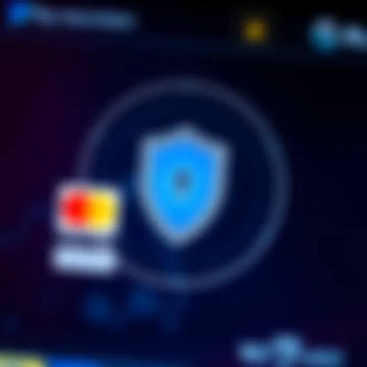 Secure online payment methods displayed with a digital shield symbol