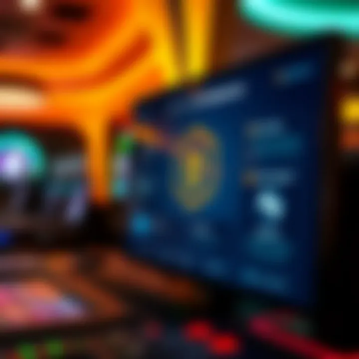 Secure digital interface showcasing responsible gambling features and player protection
