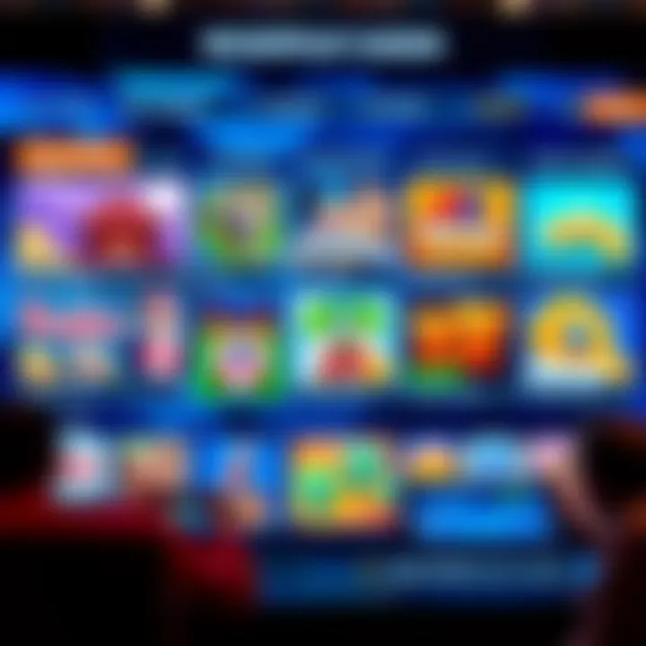 A vibrant online casino interface showcasing a variety of slot and table games designed for Australian players