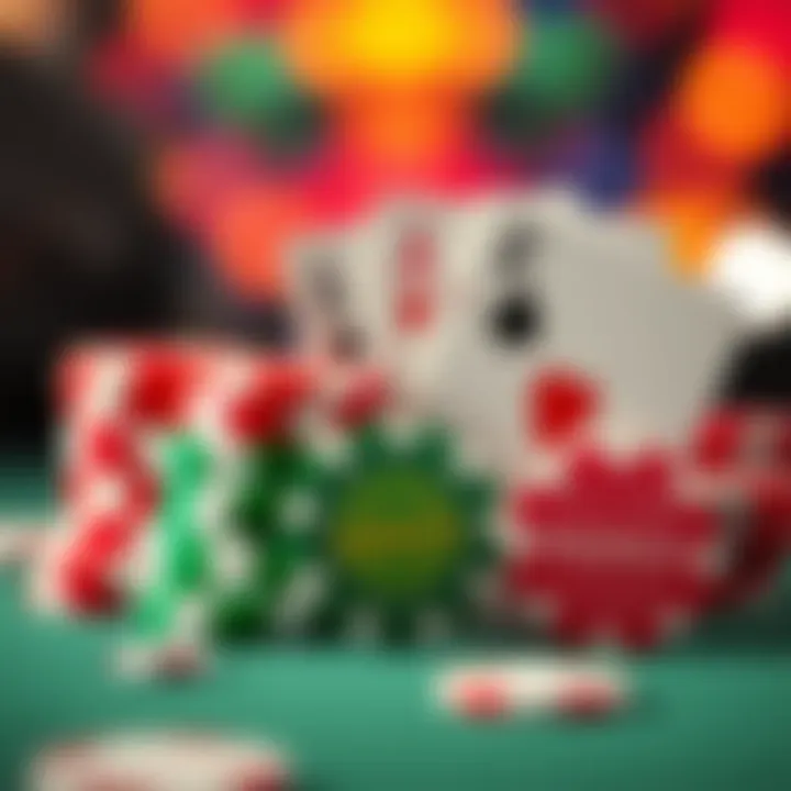 Colorful casino chips and playing cards representing a welcome bonus offer