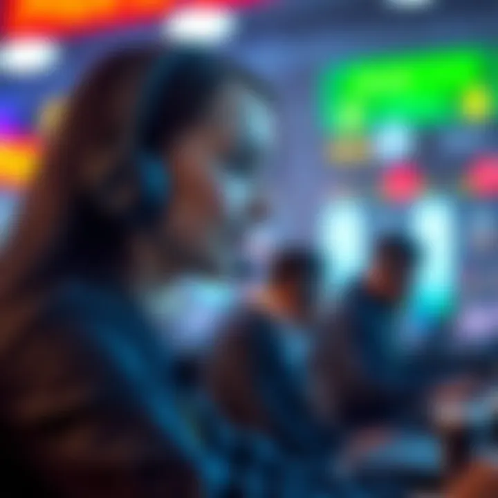 Customer service representative with headset ready to assist with online casino support inquiries