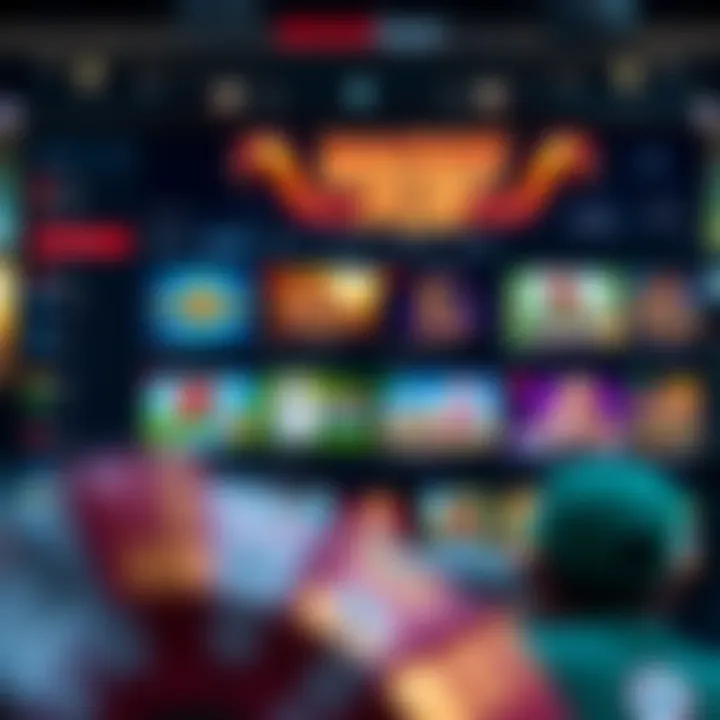 Digital interface of RocketPlay showcasing diverse game categories