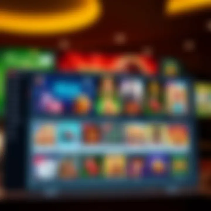 User-friendly online casino platform interface showcasing various game categories and options