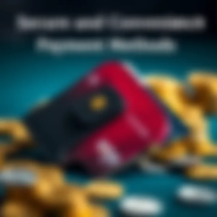 Digital wallet and credit cards symbolizing secure payment options