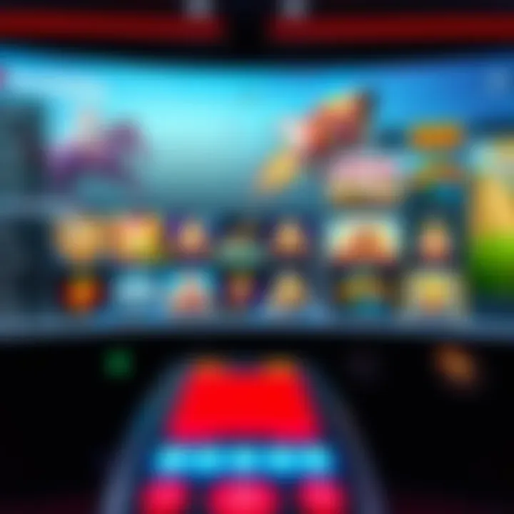 User interface of Rocketplay gaming platform showing game selection and navigation options