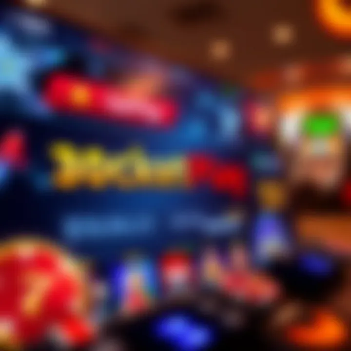 Illustration showing a digital gaming interface with bonus codes and casino icons