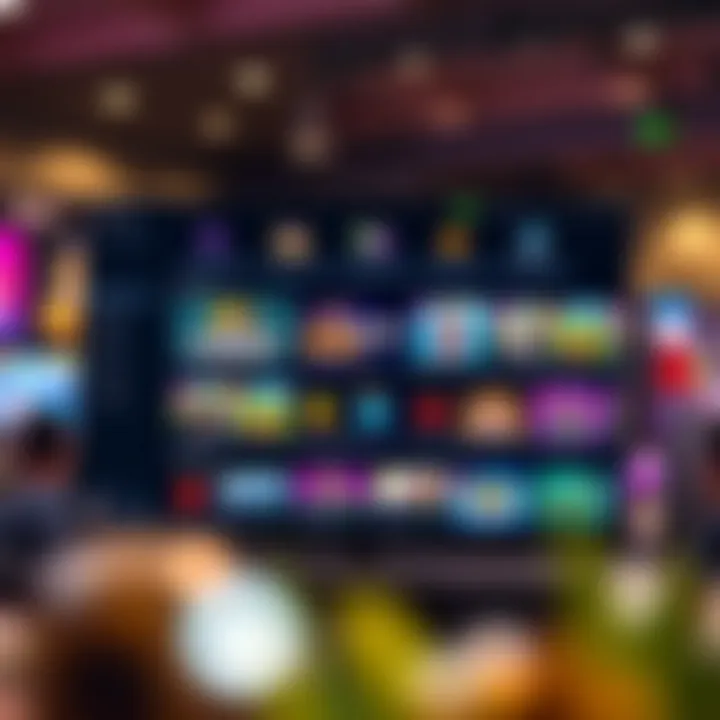 Interface displaying various features and options of Rocketplay platform