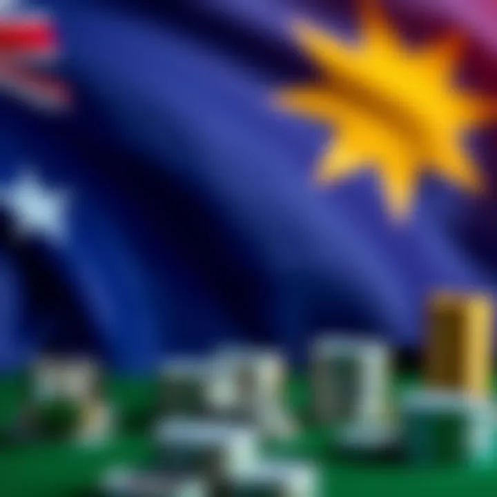 Safe and secure payment icons with Australian flag background
