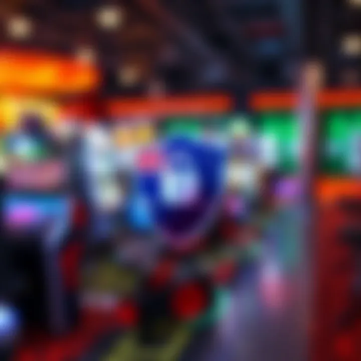 Graphic depicting a safe online gaming environment with security icons and Australian flag elements