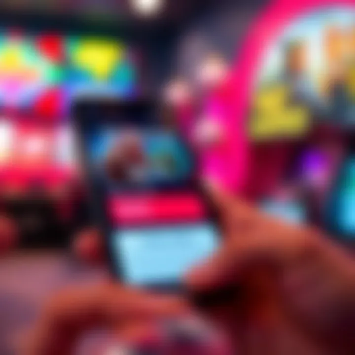 Digital coupon codes displayed on a mobile device screen with a vibrant background