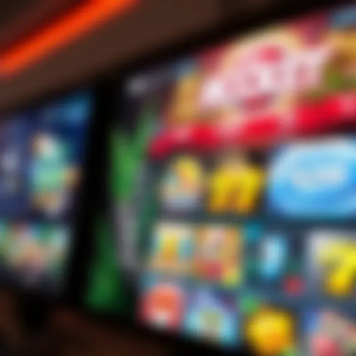 Online casino interface showcasing a variety of slot games and betting options