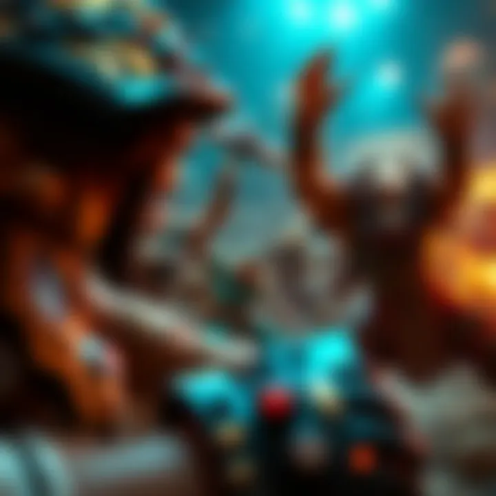 Intense Competitive Battle in Smite on RocketPlay Dynamic in-game action scene from Smite showing characters in combat during a tournament