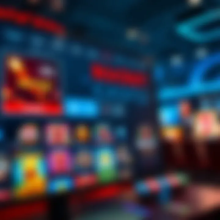 User interface of Rocket Casino showcasing various slot games and betting options on screen