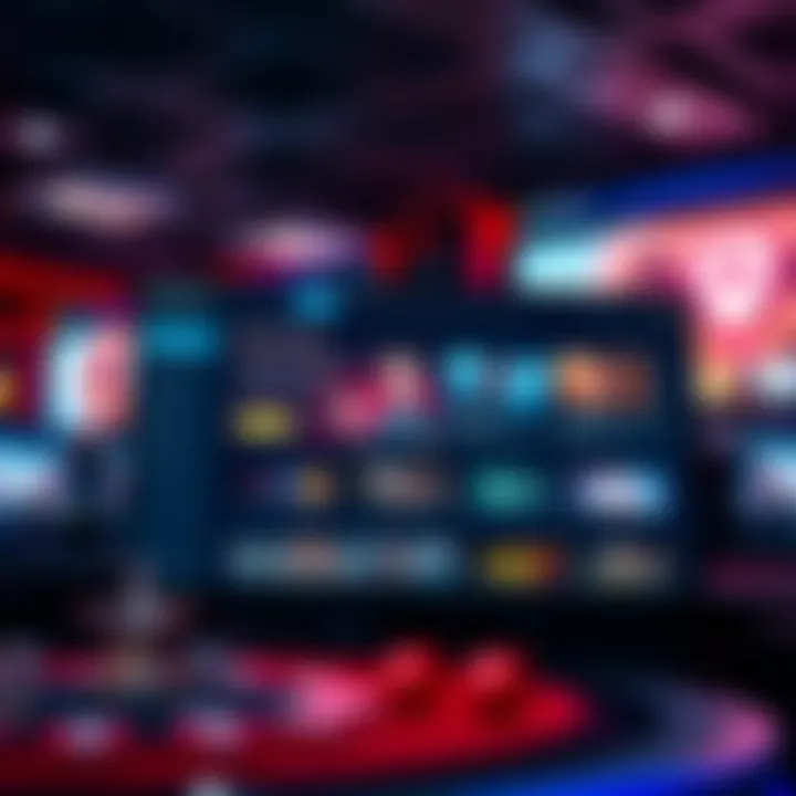 Illustration showing the Rocketplay Esports digital platform interface highlighting competitive gaming features