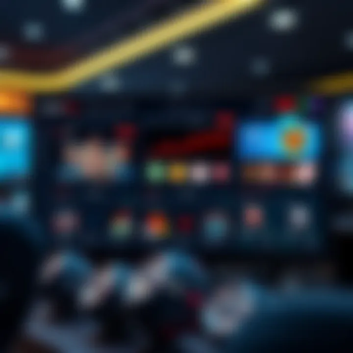 User interface showcasing main dashboard with key features of RocketPlay platform