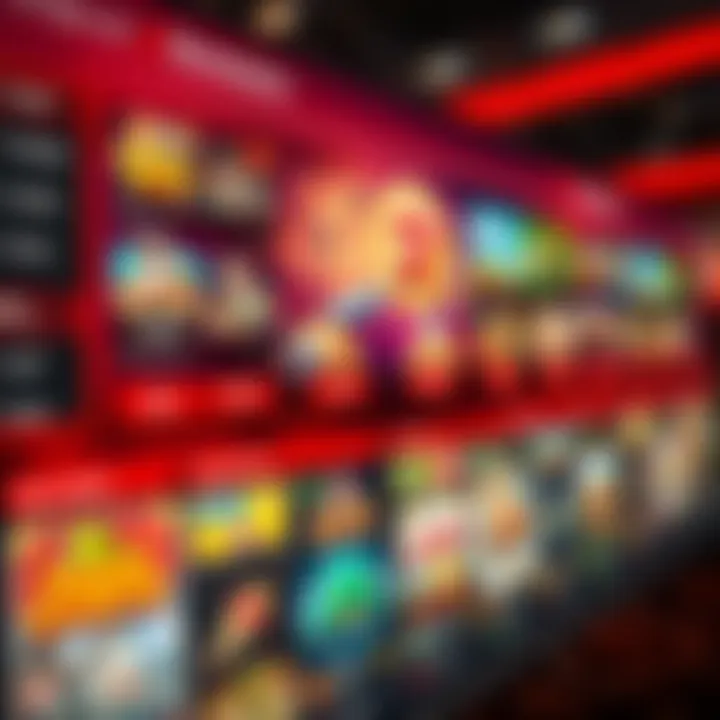 Interactive online gaming platform interface showing various game options and user navigation menus