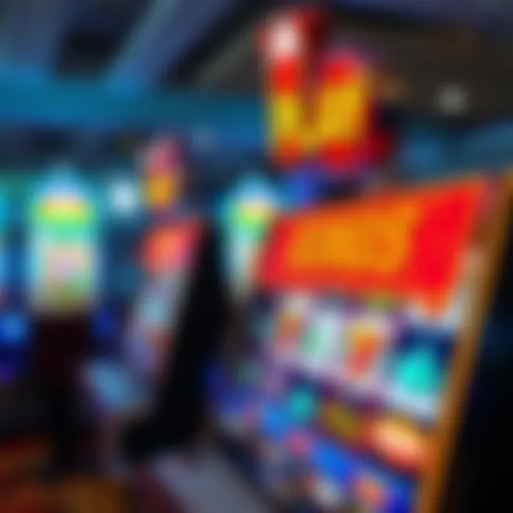 Casino slot machine with colorful reels and promotional banner highlighting no deposit bonus