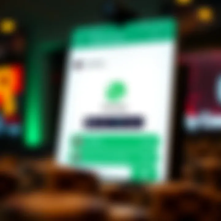 Illustration showing RocketPlay interface integrated within WhatsApp chat window